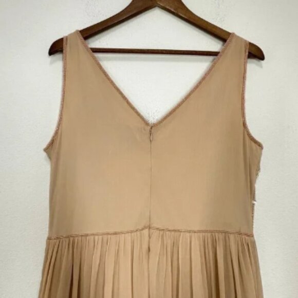 Adrianna Papell Size 14 Dress Peach Beaded Flowy Formal Bridesmaid Wedding Guest - Picture 7 of 7